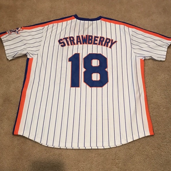 Darryl Strawberry New York Mets Jersey Mens XL NWT 1986 Home White - Picture 11 of 11
